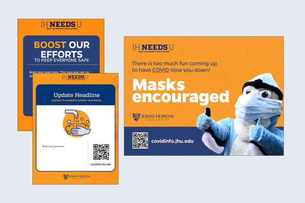 JHneedsU campaign assets including flyers and lawn sign